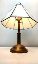 Lampe brillante de style Tiffany - Laiton, Vitrail, Antiquités & Art