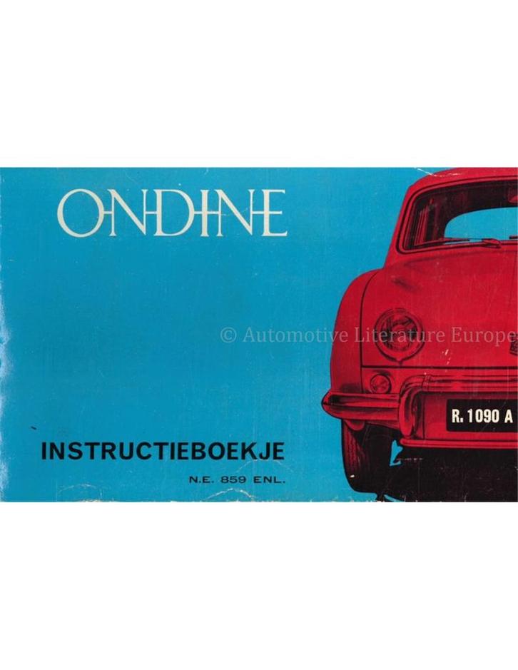 1960 RENAULT ONDINE INSTRUCTIEBOEKJE NEDERLANDS, Auto diversen, Handleidingen en Instructieboekjes