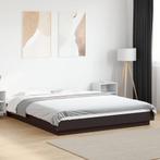 vidaXL Bedframe bewerkt hout zwart 160x200 cm, Huis en Inrichting, Verzenden, Nieuw