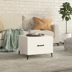 vidaXL Salontafel met metalen poten 50x50x40 cm wit, Huis en Inrichting, Tafels | Salontafels, Verzenden, Nieuw