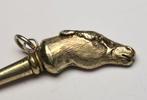 Antique - 800 silver - pocket watch winding key with horse, Nieuw
