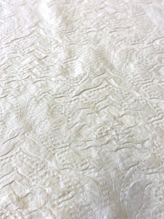 Alto pregio! Damastkatoen crèmekleurig stof, gemaakt in, Antiek en Kunst, Antiek | Tapijten, Tafelkleden en Textiel