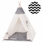 Tipi speeltent voor binnen en buiten - Wigwam met zigzag..., Kinderen en Baby's, Ophalen of Verzenden, Nieuw