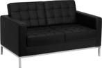 2 zits bank Florence 2 seat sofa zwart, Verzenden