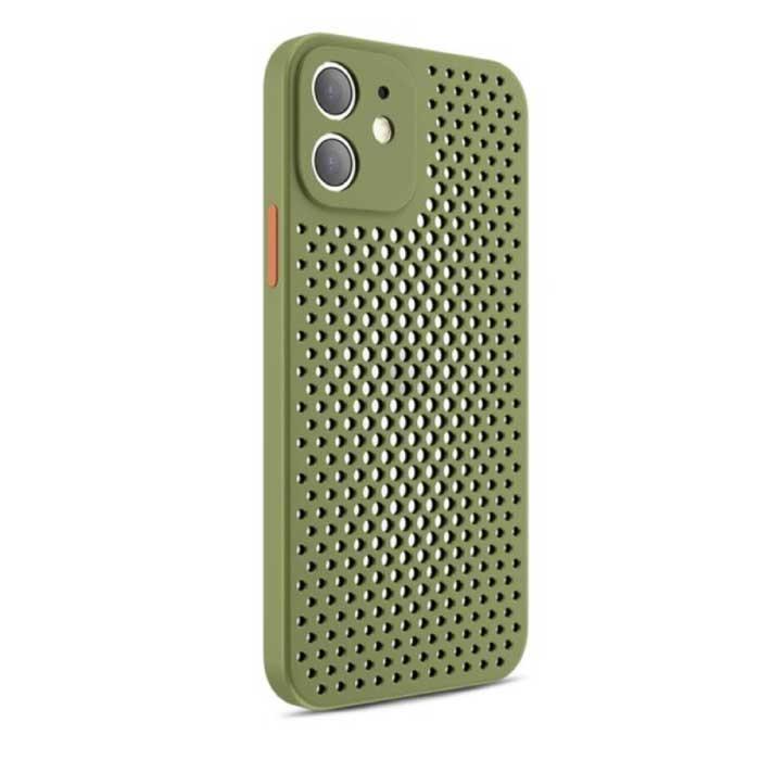 iPhone XR - Ultra Slank Hoesje Warmteafvoer Cover Case Groen, Télécoms, Téléphonie mobile | Housses, Coques & Façades | Apple iPhone