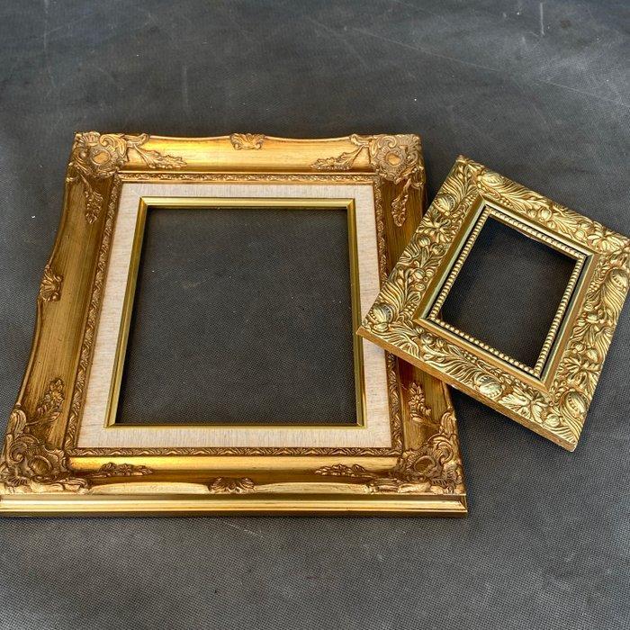 Fotolijst (2) - Hout, ambachtelijke bladgoudvergulding, Antiek en Kunst, Curiosa en Brocante