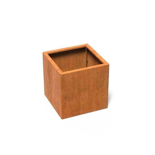 Cortenstaal plantenbak ‘Connect’ 70x70x70cm - Met bodem, Tuin en Terras, Bloembakken en Plantenbakken, 60 cm of meer, 60 tot 100 cm