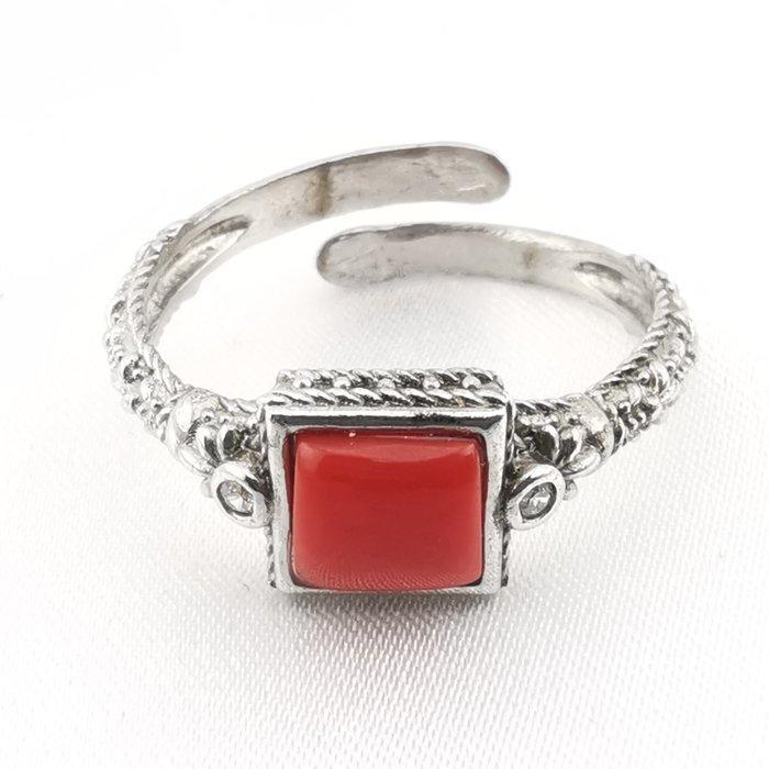 Koraal - Argento 925 - Ring, Antiek en Kunst, Curiosa en Brocante