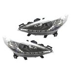 PHARES POUR PEUGEOT 207 06-12 DRL FOND NOIR, Verzenden