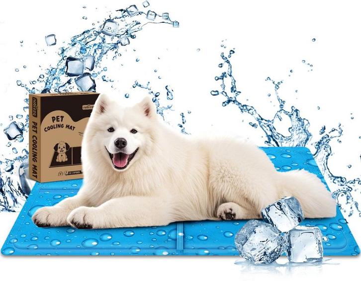 Nobleza Koelmat voor honden XXL - 120x80cm - Blauw •, Dieren en Toebehoren, Overige Dieren-accessoires, Verzenden