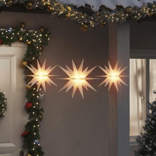 vidaXL Kerstlampen met LEDs 3 st inklapbaar wit, Diversen, Kerst, Nieuw, Verzenden