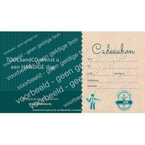 Cadeaubon toolsandco - 75 euro, Tickets en Kaartjes, Kortingen en Cadeaubonnen