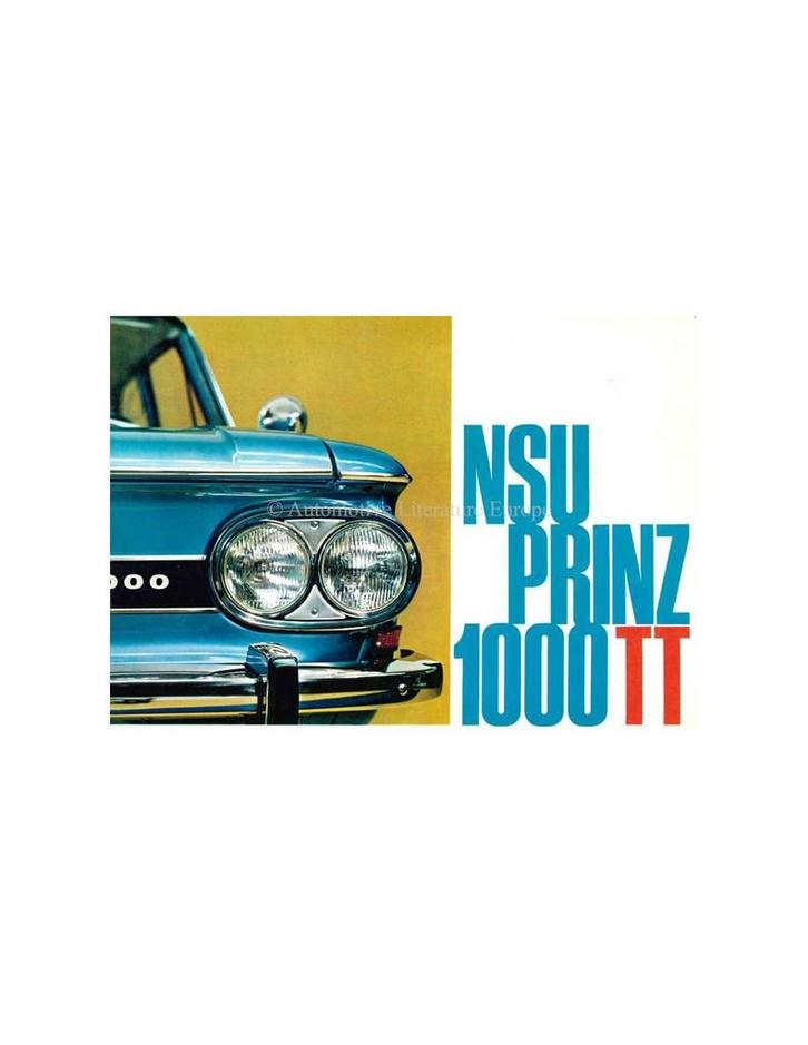 1966 NSU PRINZ 1000 TT BROCHURE NEDERLANDS, Boeken, Auto's | Folders en Tijdschriften