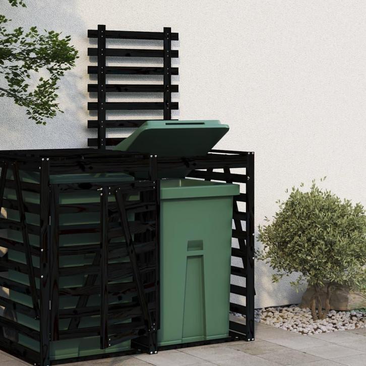 vidaXL Containerberging verlengstuk massief grenenhout zwart, Doe-het-zelf en Bouw, Containers, Verzenden