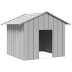 vidaXL Hondenhok met dak 131x101x102 cm gegalvaniseerd staal, Dieren en Toebehoren, Hondenhokken, Verzenden, Nieuw