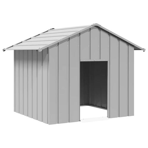 vidaXL Hondenhok met dak 131x101x102 cm gegalvaniseerd staal, Dieren en Toebehoren, Hondenhokken, Nieuw, Verzenden