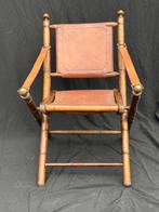 Eichholtz - Fauteuil - bamboe leer - Prachtige officiers