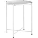 tectake Bijzettafel Chester 45,5x45,5x53cm - wit, Huis en Inrichting, Tafels | Bijzettafels, Verzenden, Nieuw