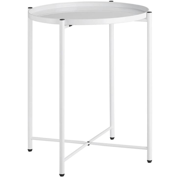 tectake Bijzettafel Chester 45,5x45,5x53cm - wit, Huis en Inrichting, Tafels | Bijzettafels, Verzenden
