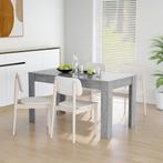 vidaXL Table de salle à manger Gris béton 140x74,5x76 cm, Maison & Meubles, Neuf, Verzenden