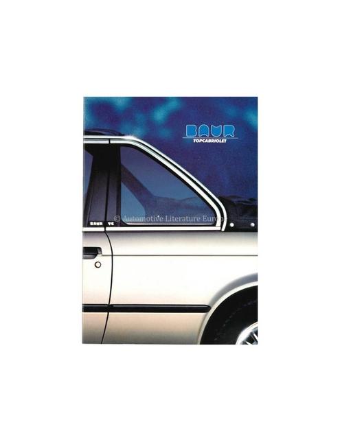 1983 BMW 3 SERIES BAUR TOPCABRIOLET BROCHURE ENGELS, Livres, Autos | Brochures & Magazines