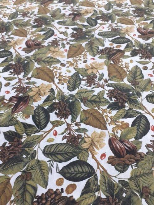 Tissu d’ameublement - 5 m - 1.4 m - COTONE CHICCO CAFFÉ, Antiek en Kunst, Antiek | Tapijten, Tafelkleden en Textiel