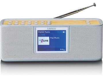 Lenco PDR-046GY - Eco DAB Radio met Bluetooth - Wit/Bamboe, Huis en Inrichting, Verzenden, Nieuw