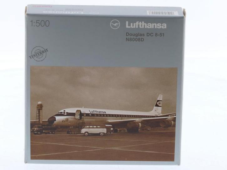 Schaal 1:500 Herpa 514248 Douglas Dc-8-51 Lufthansa Reg...., Hobby en Vrije tijd, Modelbouw | Vliegtuigen en Helikopters, Zo goed als nieuw