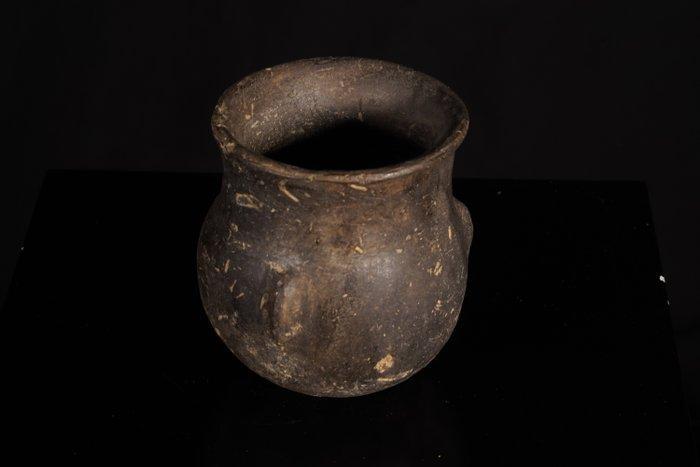 Anatolian Yortan Aardewerk bekerglas met knoppen, 9 x 8 cm, Verzamelen, Mineralen en Fossielen
