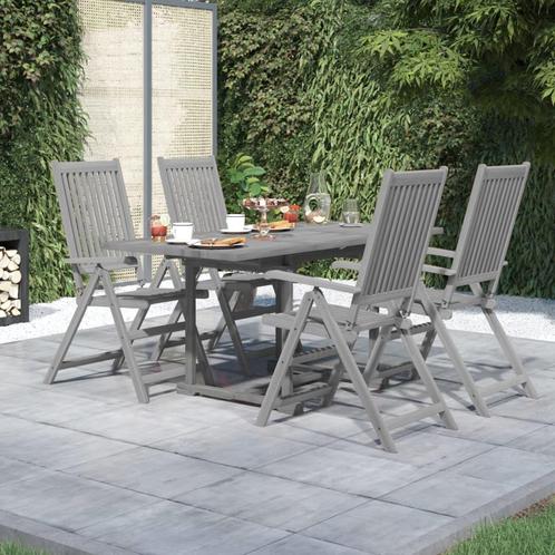 vidaXL 5-delige Eethoek massief acaciahout, Tuin en Terras, Tuinsets en Loungesets, Nieuw, Verzenden
