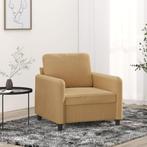 vidaXL Fauteuil 60 cm fluweel bruin, Huis en Inrichting, Zetels | Zetels, Verzenden, Nieuw