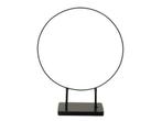 Metalen frame ring op voet dubbele poot zwart ø30x38 cm per