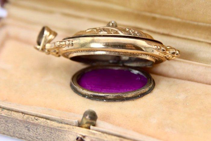 Handmade - Medaillon - 18 karaat Geel goud, extra grote, Handtassen en Accessoires, Antieke sieraden