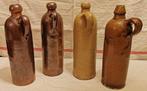 Fles (4) - Zeldzaam ensemble van 4 flessen in oud gres,