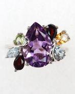 Améthyste - Argent, Aigue marine, péridot, grenat, citrine,, Antiquités & Art