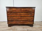 Commode - Art Deco ladekast in mahoniewortel - Knoesthout,