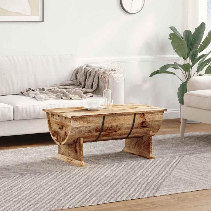 vidaXL Salontafel 88x50x40 cm massief mangohout, Huis en Inrichting, Tafels | Salontafels, Nieuw, Verzenden