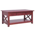 vidaXL Salontafel 100x55x46 cm massief mahoniehout bruin, Huis en Inrichting, Tafels | Salontafels, Verzenden, Nieuw