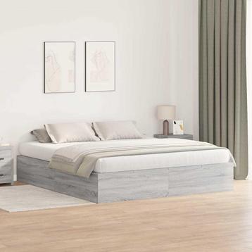 vidaXL Opbergbedframe Grijs Sonoma 200x200 cm, Verzenden