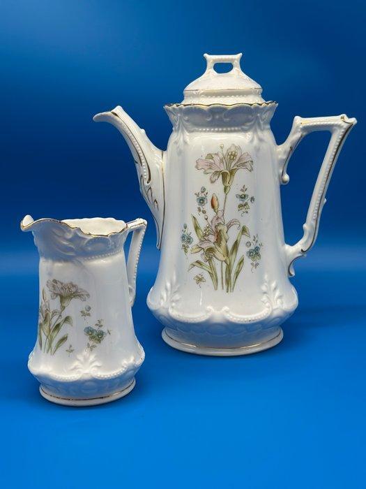 Harnas - Jugendstil – koffiekannetje met melkkannetje -, Antiek en Kunst, Antiek | Meubels | Tafels