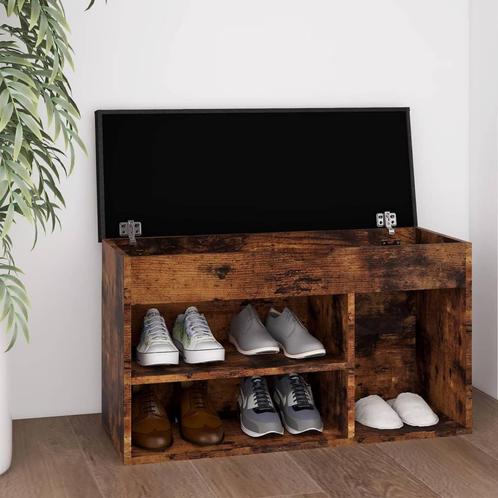 vidaXL Schoenenbank met kussen 80x30x47 cm bewerkt hout, Huis en Inrichting, Kasten | Schoenenkasten, Nieuw, Verzenden