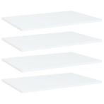 vidaXL Wandschappen 4 st 60x40x1,5 cm bewerkt hout wit, Verzenden, Nieuw