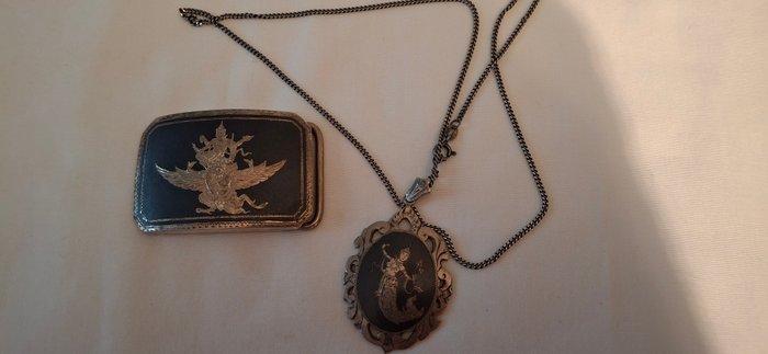 APC - Boucle de ceinture, Antiek en Kunst, Antiek | Zilver en Goud