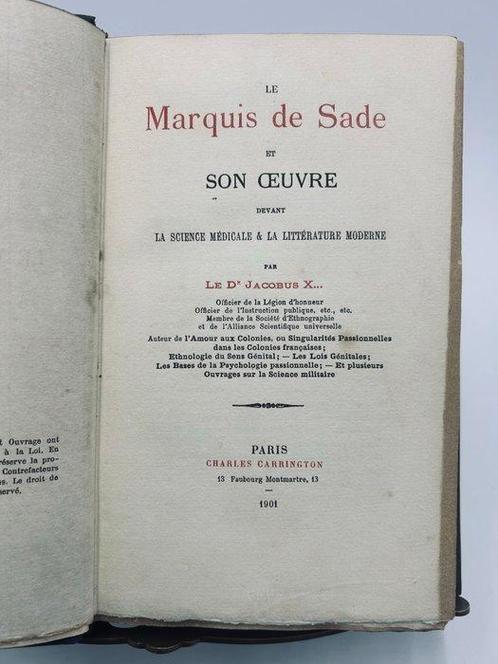 Jacobus X - Le Marquis de Sade et son oeuvre devant la, Antiek en Kunst, Antiek | Boeken en Manuscripten