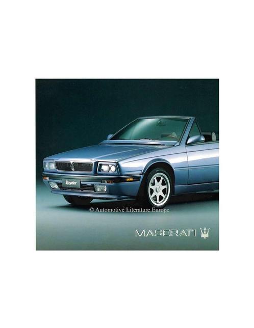1992 MASERATI SPYDER BROCHURE ENGELS SPAANS, Boeken, Auto's | Folders en Tijdschriften