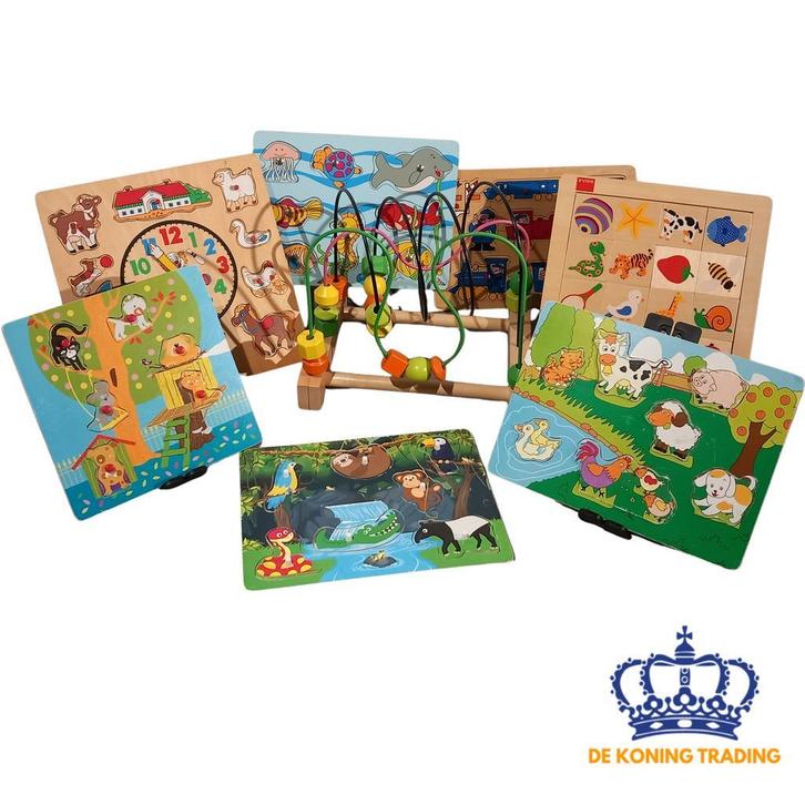 Houten speelgoed | Montessori | 	Speelgoed | Kralenspiraal, Kinderen en Baby's, Speelgoed | Houten speelgoed, Overige typen, Zo goed als nieuw