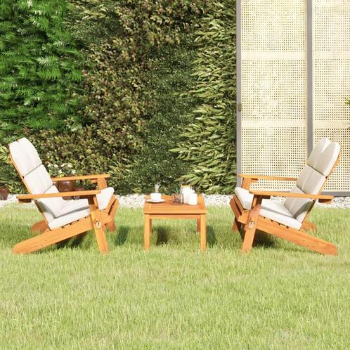 vidaXL 3-delige Loungeset Adirondack massief acaciahout, Tuin en Terras, Tuinsets en Loungesets, Loungeset, Nieuw, Verzenden
