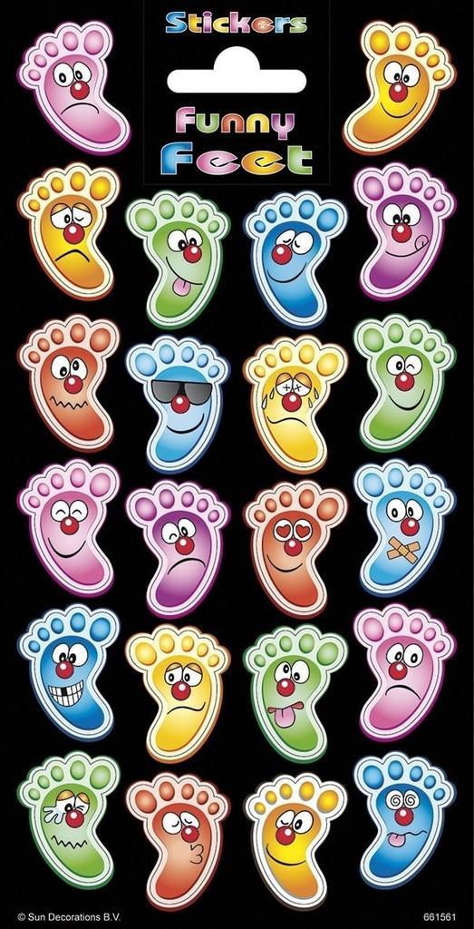 Emojis Voetjes Stickers, Hobby & Loisirs créatifs, Articles de fête, Envoi