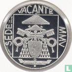 Vaticaan 5 euro 2005 (PROOF) Sede Vacante, Postzegels en Munten, Verzenden, Losse munt, Goud