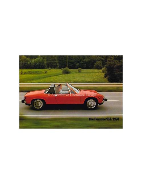 1974 PORSCHE 914 BROCHURE ENGELS, Boeken, Auto's | Folders en Tijdschriften, Ophalen of Verzenden
